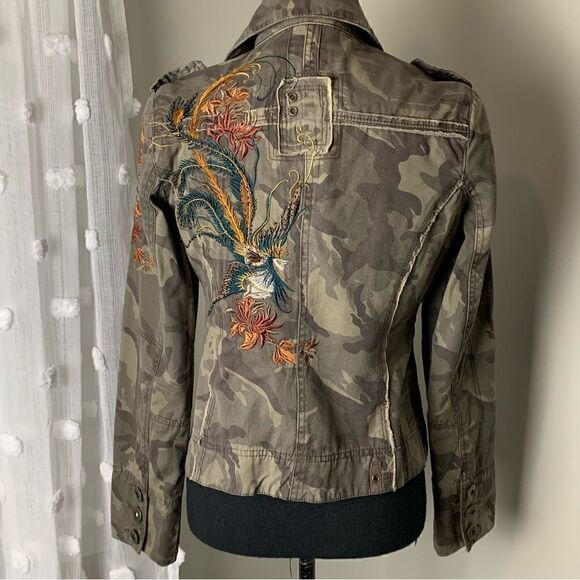 By Deep Branded camouflage button front army jacket with pockets size Medium‎ - Picture 10 of 15